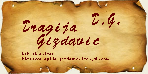 Dragija Gizdavić vizit kartica